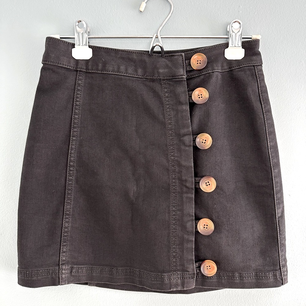 Free People Black Mini Skirt